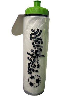 NWT Manna Youth Soccer Plastic Water Bottle Green White 24 oz Fuel Their Future